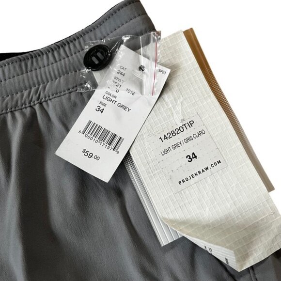 New Gray Projek Raw Shorts Size 34 - Picture 5 of 8